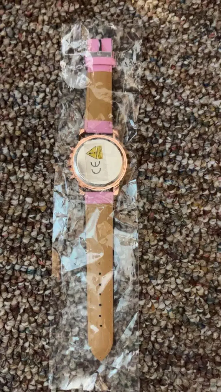 Geneva Women's Quartz Analog Watch with Pink Faux Leather Strap and Rose Gold-To